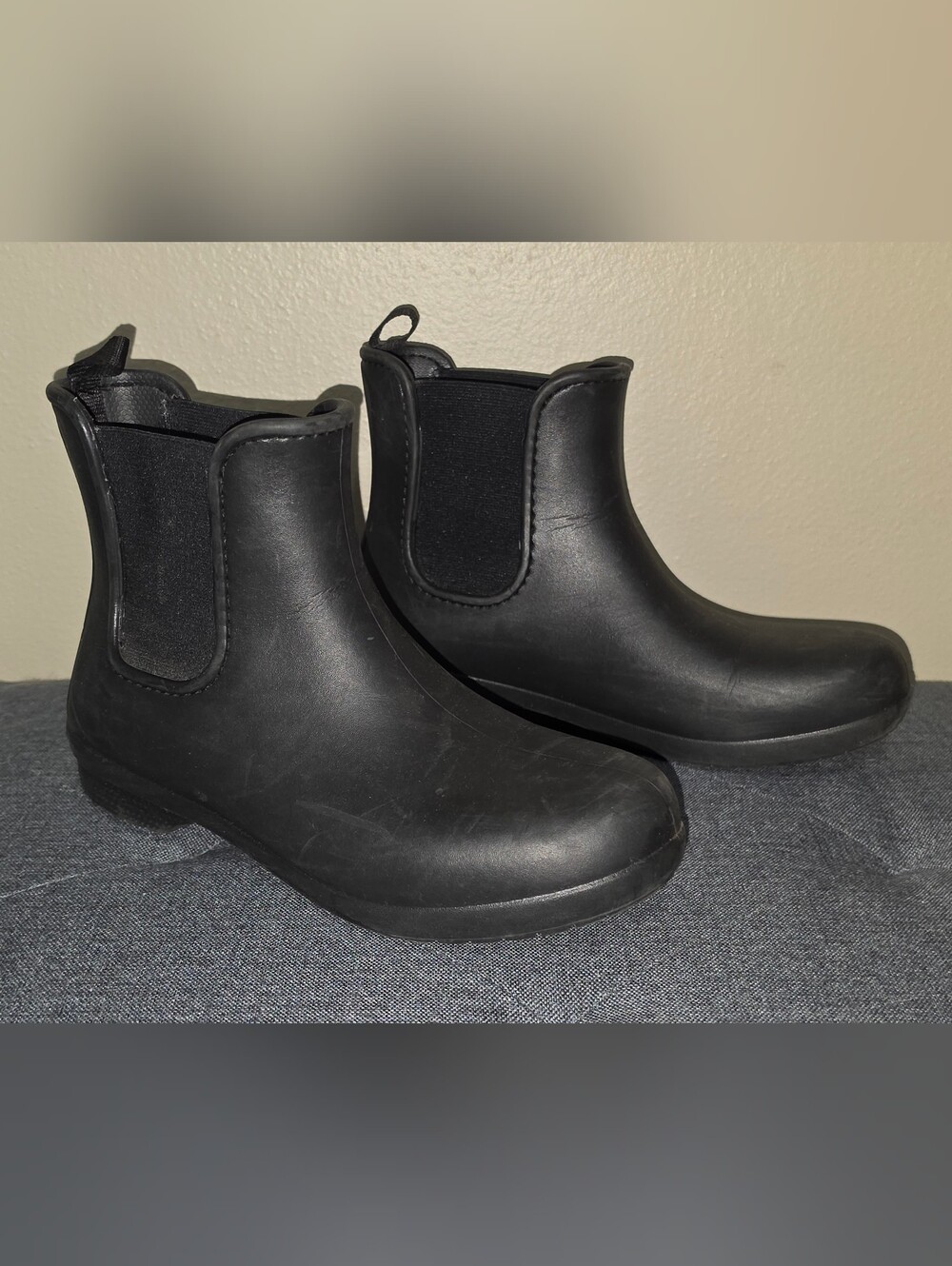 CROCS Black Chelsea-Style Waterproof Booties